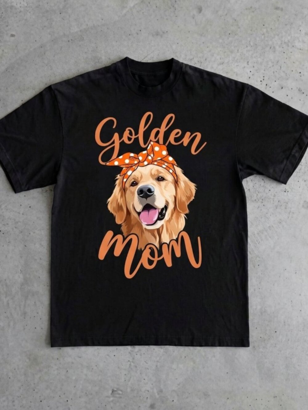 Golden Mom T-Shirt Cute Golden Retriever Dog Mom Golden V-Neck T-Shirt Reprint